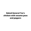Baked General Tso's chicken with sesame peas and peppers